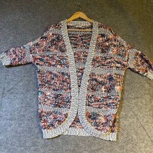 Noisy May Oversized Chunky Knit Slub Yarn Open Front Cardigan